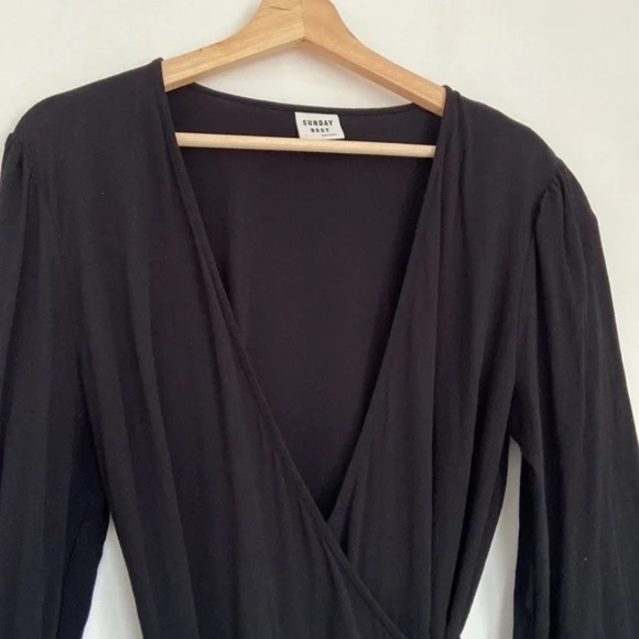 Aritzia Sunday Best Marion black wrap dress - Picture 3 of 11